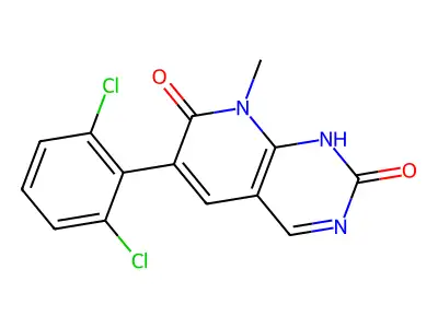 6-(2,6-dichlorophenyl)-2-hydroxy-8-methyl-8H-pyrido[2,3-d]pyrimidin-7-one structure
