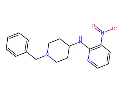 N-(1-benzylpiperidin-4-yl)-3-nitropyridin-2-amine structure