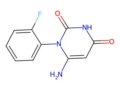6-amino-1-(2-fluorophenyl)pyrimidine-2,4(1H,3H)-dione structure