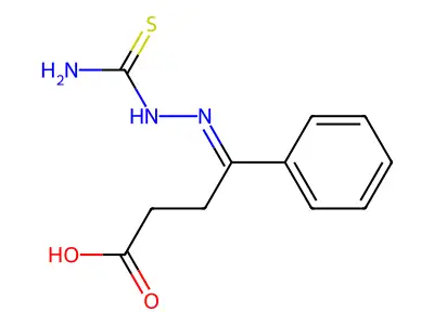 4-(Carbamothioylhydrazinylidene)-4-phenylbutanoic acid structure