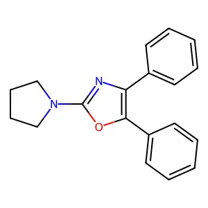 Oxazole, 4,5-diphenyl-2-(1-pyrrolidinyl)- structure