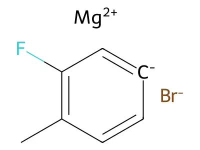 Bromo(3-fluoro-4-methylphenyl)magnesium structure