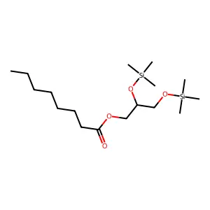 2,3-Bis[(trimethylsilyl)oxy]propyl octanoate structure