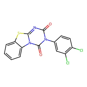 3-(3,4-dichlorophenyl)-2H-[1,3,5]triazino[2,1-b][1,3]benzothiazole-2,4(3H)-dione structure