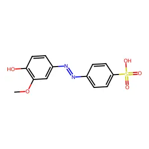 Benzenesulfonic acid, p-((4-hydroxy-3-methylphenyl)azo)- structure