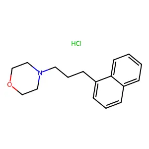 Morpholine, 4-(3-(1-naphthyl)propyl)-, hydrochloride structure