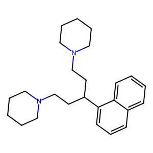 Piperidine, N,N'-(3-(1-naphthyl)-1,5-pentamethylene)di- structure