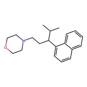 Morpholine, 4-(4-methyl-3-(1-naphthyl)pentyl)- structure