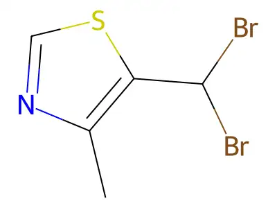 Thiazole, 5-(dibromomethyl)-4-methyl- structure