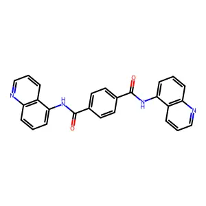 1-N,4-N-di(quinolin-5-yl)benzene-1,4-dicarboxamide structure