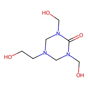 1,3,5-Triazin-2(1H)-one, tetrahydro-5-(2-hydroxyethyl)-1,3-bis(hydroxymethyl)- structure