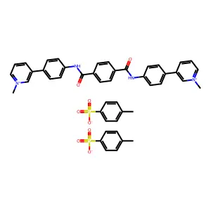 Pyridinium, 3,3'-(terephthaloylbis(imino-p-phenylene))bis(1-methyl-, di-p-toluenesulfonate structure