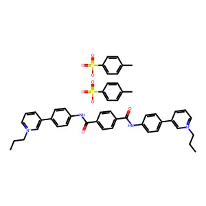 Pyridinium, 3,3'-(terephthaloylbis(imino-p-phenylene))bis(1-propyl-, di-p-toluenesulfonate structure