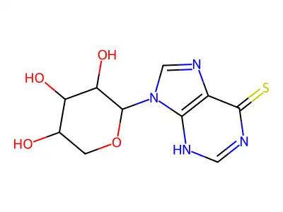 9-(3,4,5-trihydroxyoxan-2-yl)-3H-purine-6-thione structure