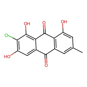 2-Chloro-1,3,8-trihydroxy-6-methyl-9,10-anthracenedione structure