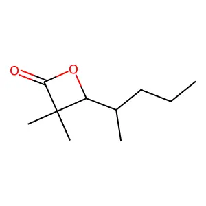 3,3-Dimethyl-4-(1-methylbutyl)-2-oxetanone structure