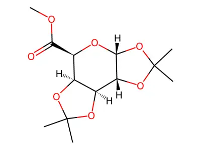 Galactopyranuronic acid, 1,2:3,4-di-O-isopropylidene-, methyl ester, alpha-D- structure