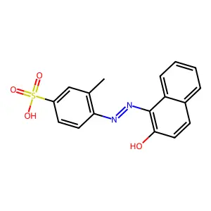 4-[(2-Hydroxy-1-naphthyl)azo]-m-toluenesulphonic acid structure