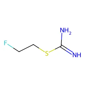 S-(2-Fluoroethyl)isothiourea F-18 structure