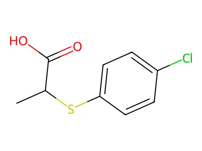 2-[(4-Chlorophenyl)sulfanyl]propanoic acid structure