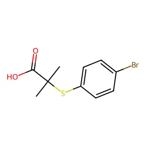 2-[(4-Bromophenyl)sulfanyl]-2-methylpropanoic acid structure