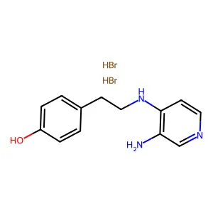Phenol, p-(2-((3-amino-4-pyridyl)amino)ethyl)-, dihydrobromide structure