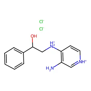 Benzyl alcohol, alpha-(((3-amino-4-pyridyl)amino)methyl)-, dihydrochloride structure