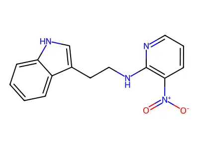 N-[2-(1H-indol-3-yl)ethyl]-3-nitropyridin-2-amine structure