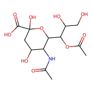 N-acetyl-7-O-acetylneuraminic acid structure