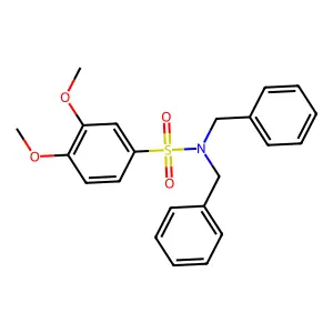 N,N-dibenzyl-3,4-dimethoxybenzenesulfonamide structure