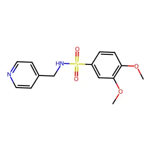 3,4-dimethoxy-N-(pyridin-4-ylmethyl)benzenesulfonamide structure