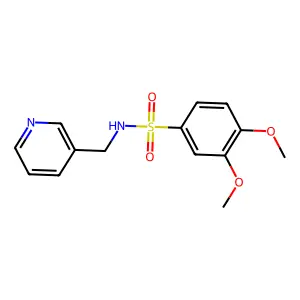 3,4-Dimethoxy-N-pyridin-3-ylmethyl-benzenesulfonamide structure