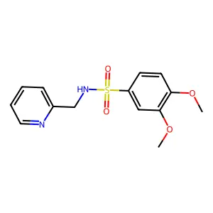 3,4-dimethoxy-N-(pyridin-2-ylmethyl)benzenesulfonamide structure