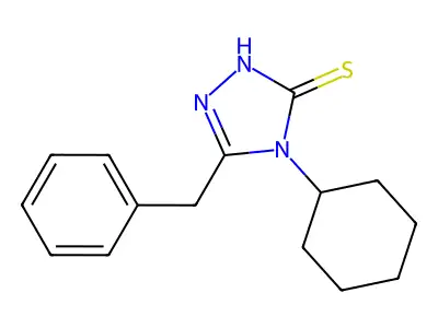 5-benzyl-4-cyclohexyl-4H-1,2,4-triazole-3-thiol structure
