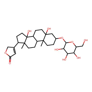 3-(Hexopyranosyloxy)-5,14-dihydroxycard-20(22)-enolide structure