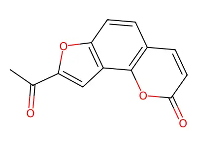 8-Acetyl-2H-furo[2,3-H]chromen-2-one structure