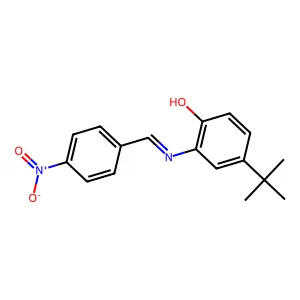 4-Tert-butyl-2-[(4-nitrophenyl)methylideneamino]phenol structure