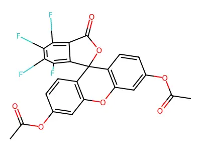 3,4,5,6-Tetrafluorofluorescein diacetate structure
