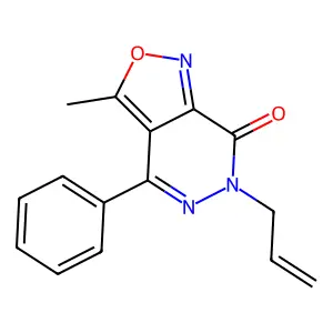 6-allyl-3-methyl-4-phenylisoxazolo[3,4-d]pyridazin-7(6H)-one structure