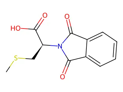 (2R)-2-(1,3-dioxoisoindol-2-yl)-3-methylsulfanylpropanoic acid structure