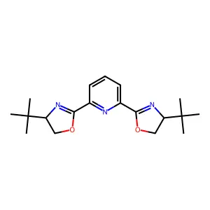 2,6-Bis(4S)(4-tert-butyl-4,5-dihydro-1,3-oxazol-2-yl)pyridine structure