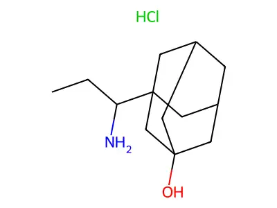 3-(1-Aminopropyl)-1-adamantanol hydrochloride structure