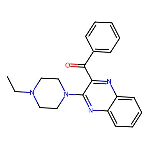 Methanone, [3-(4-ethyl-1-piperazinyl)-2-quinoxalinyl]phenyl- structure