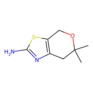 6,6-dimethyl-4H,6H,7H-pyrano(4,3-d)(1,3)thiazol-2-amine structure