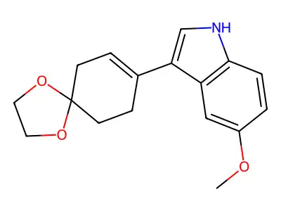 3-(1,4-Dioxaspiro[4.5]dec-7-en-8-yl)-5-methoxy-1H-indole structure