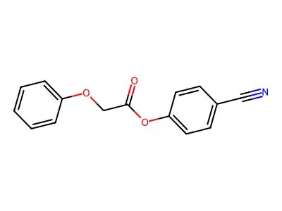 Acetic acid, phenoxy-, 4-cyanophenyl ester structure