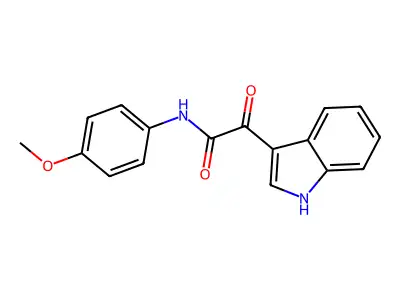 2-(1H-indol-3-yl)-N-(4-methoxyphenyl)-2-oxoacetamide structure