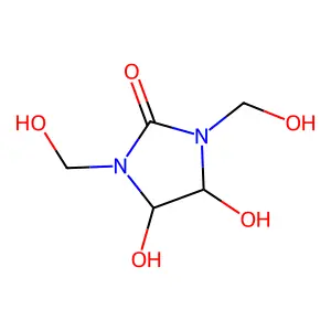 Dimethyloldihydroxyethyleneurea structure