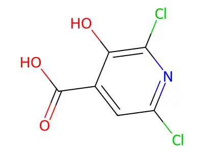 2,6-Dichloro-3-hydroxyisonicotinic acid structure