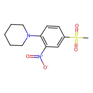 1-[4-(Methylsulfonyl)-2-nitrophenyl]piperidine structure
